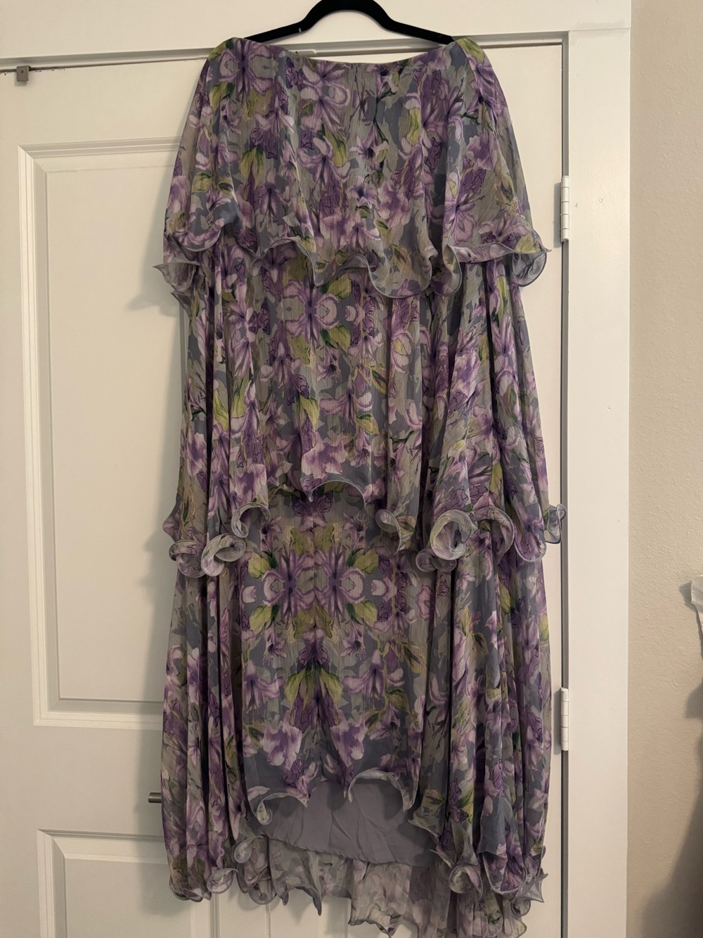 Elliatt Lavender Floral Strapless Layered Maxi Dress - Picture 2 of 4